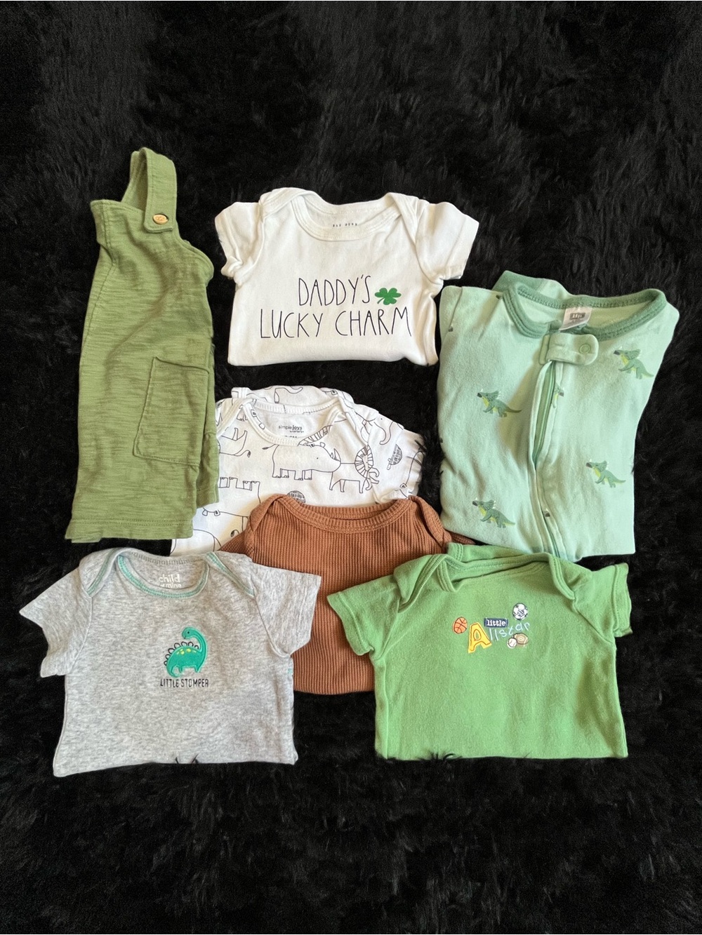 COTTON 3-6 Months SAGE GREEN Boy 7 Piece Bundle. Live Show Listing. $10 starts.